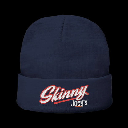 Embroidered 'Skinny' Knit Beanie Winter
