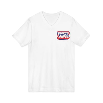 Skinny Joey's Cheesesteaks V-Neck T-Shirt