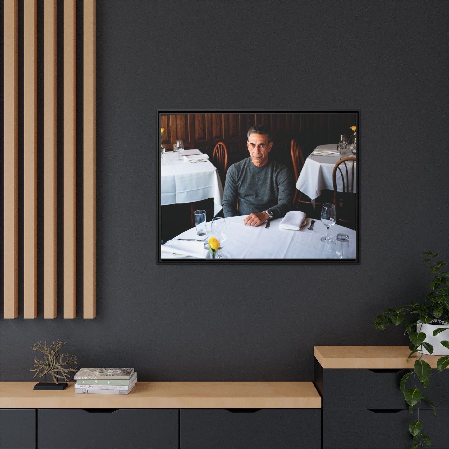 Skinny Joey Merlino Autographed - "We Can Go Anywhere" Matte Canvas, Black Frame
