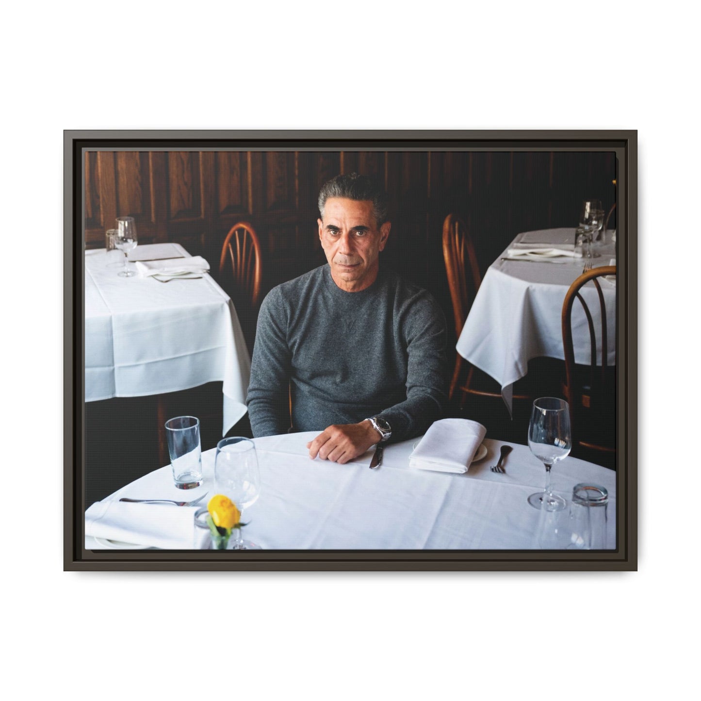 Skinny Joey Merlino Autographed - "We Can Go Anywhere" Matte Canvas, Black Frame