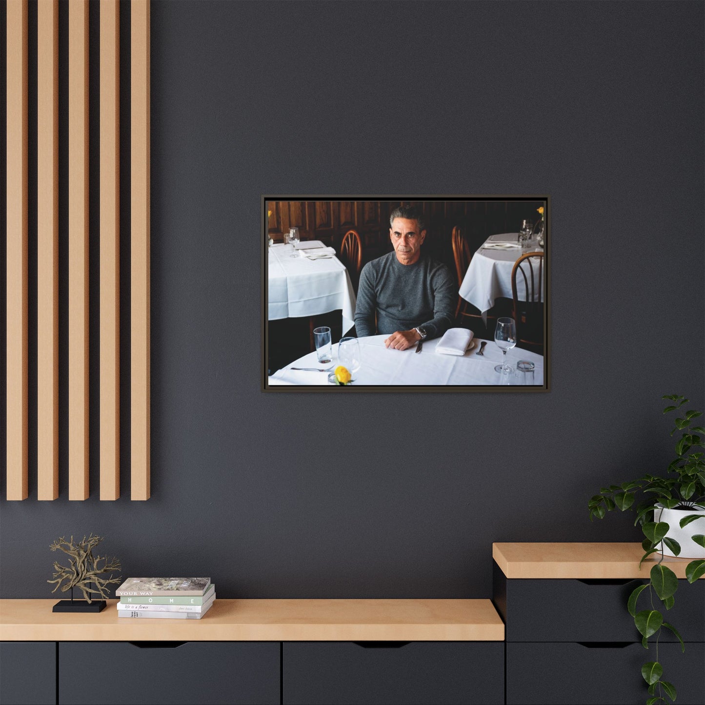 Skinny Joey Merlino Autographed - "We Can Go Anywhere" Matte Canvas, Black Frame