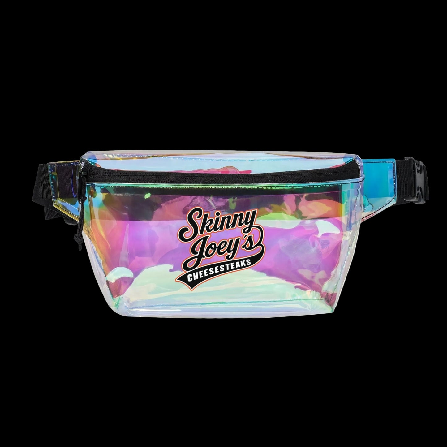 Skinny Joeys Fanny Pack - Clear Concert and Stadium Bag - side view - Skinny Joey's Cheesesteaks