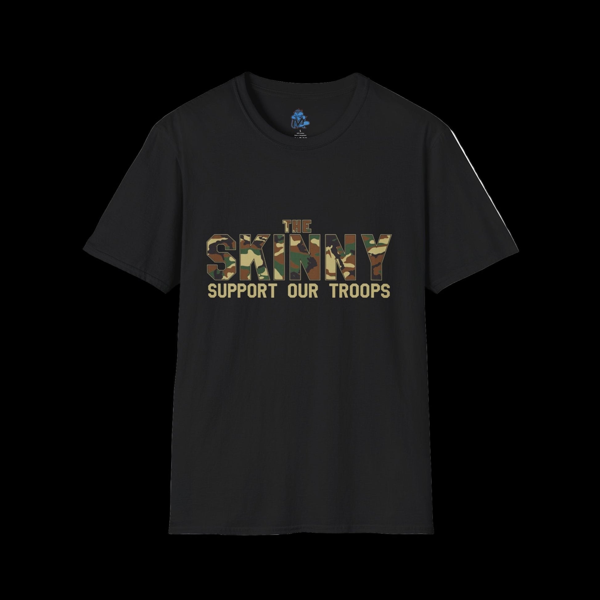 Support Our Troops Unisex T-Shirt - side view - Skinny Joey's Cheesesteaks