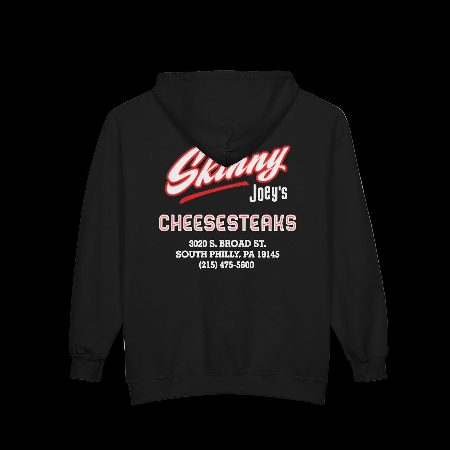 Skinny Joey's Cheesesteaks Zip Hoodie — Philly Sandwich Shop Pullover