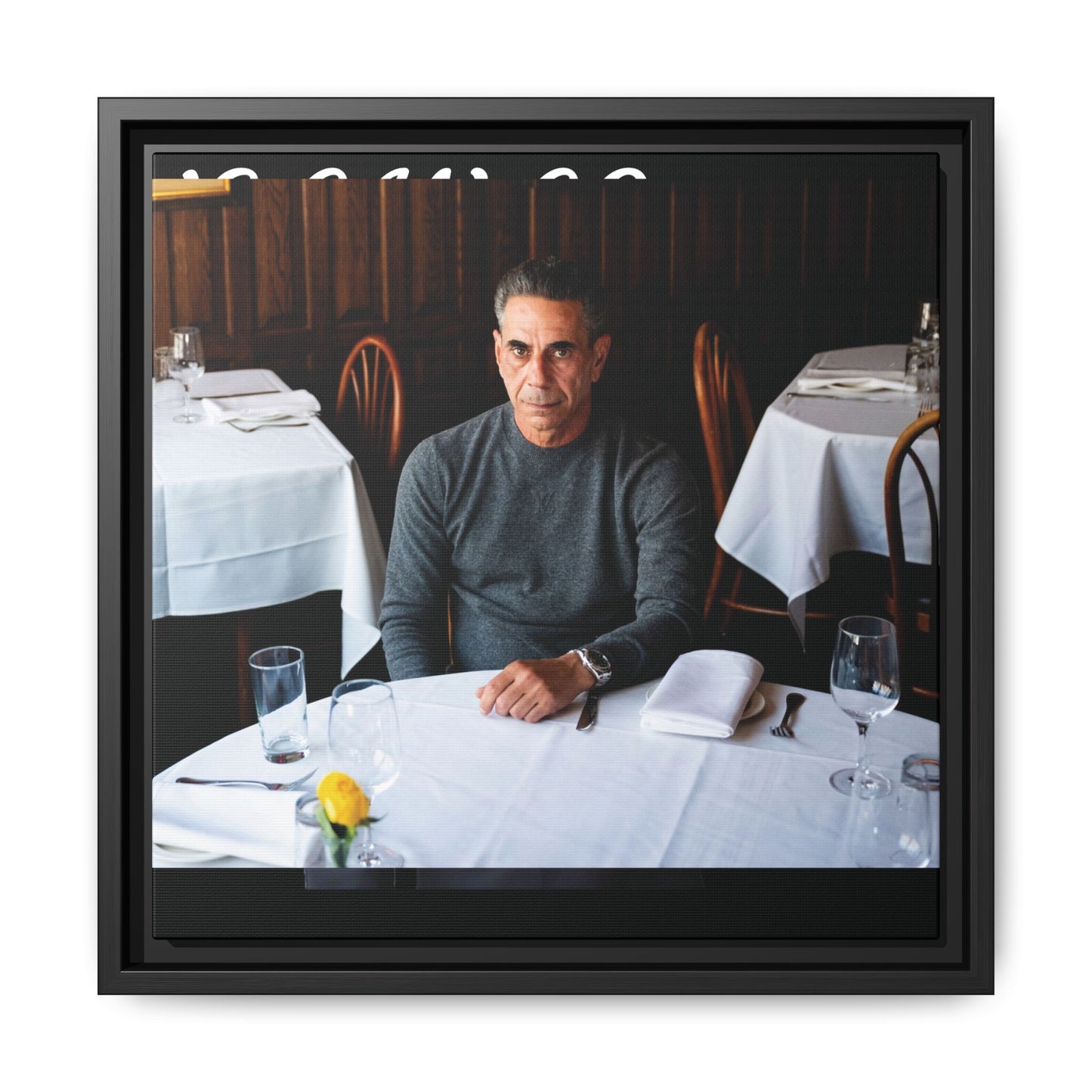Skinny Joey Merlino Autographed - "We Can Go Anywhere" Matte Canvas, Black Frame