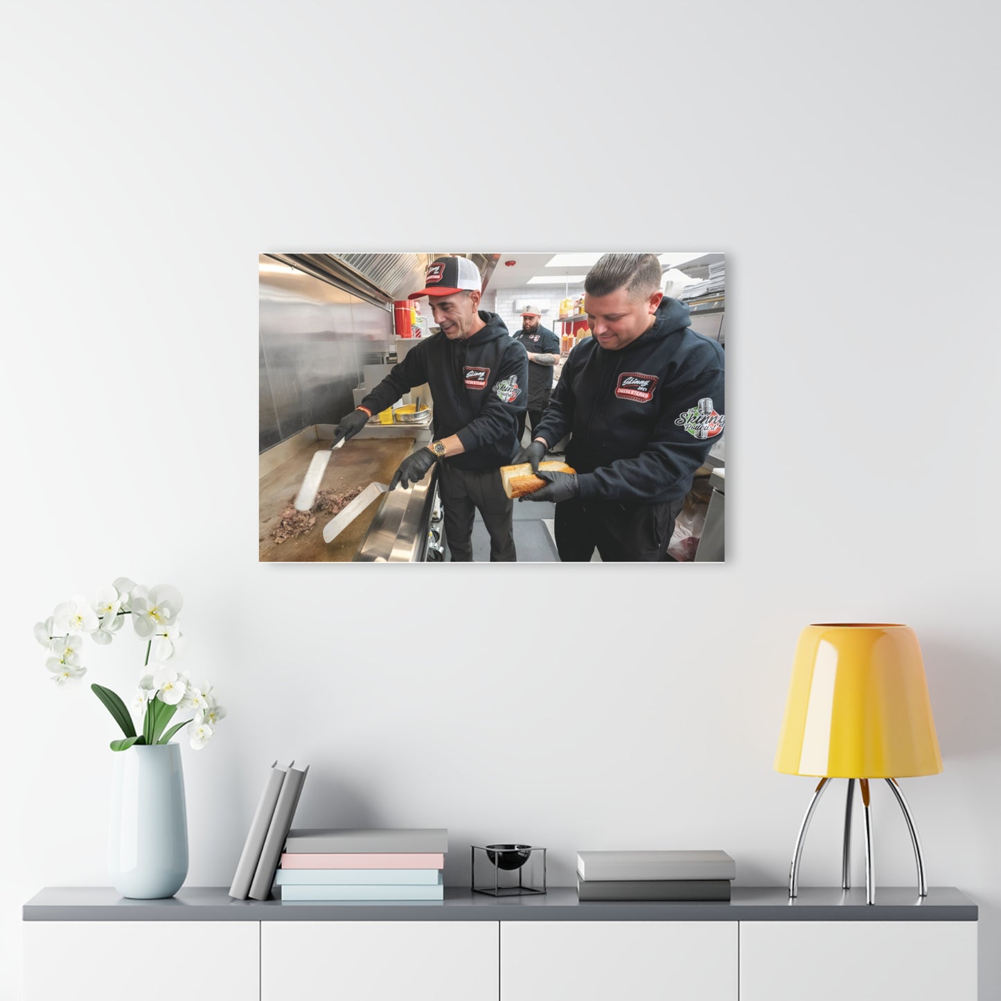 Skinny Joey Merlino and Lil Snuff @ Skinny Joey’s Cheesesteaks Acrylic Wall Art