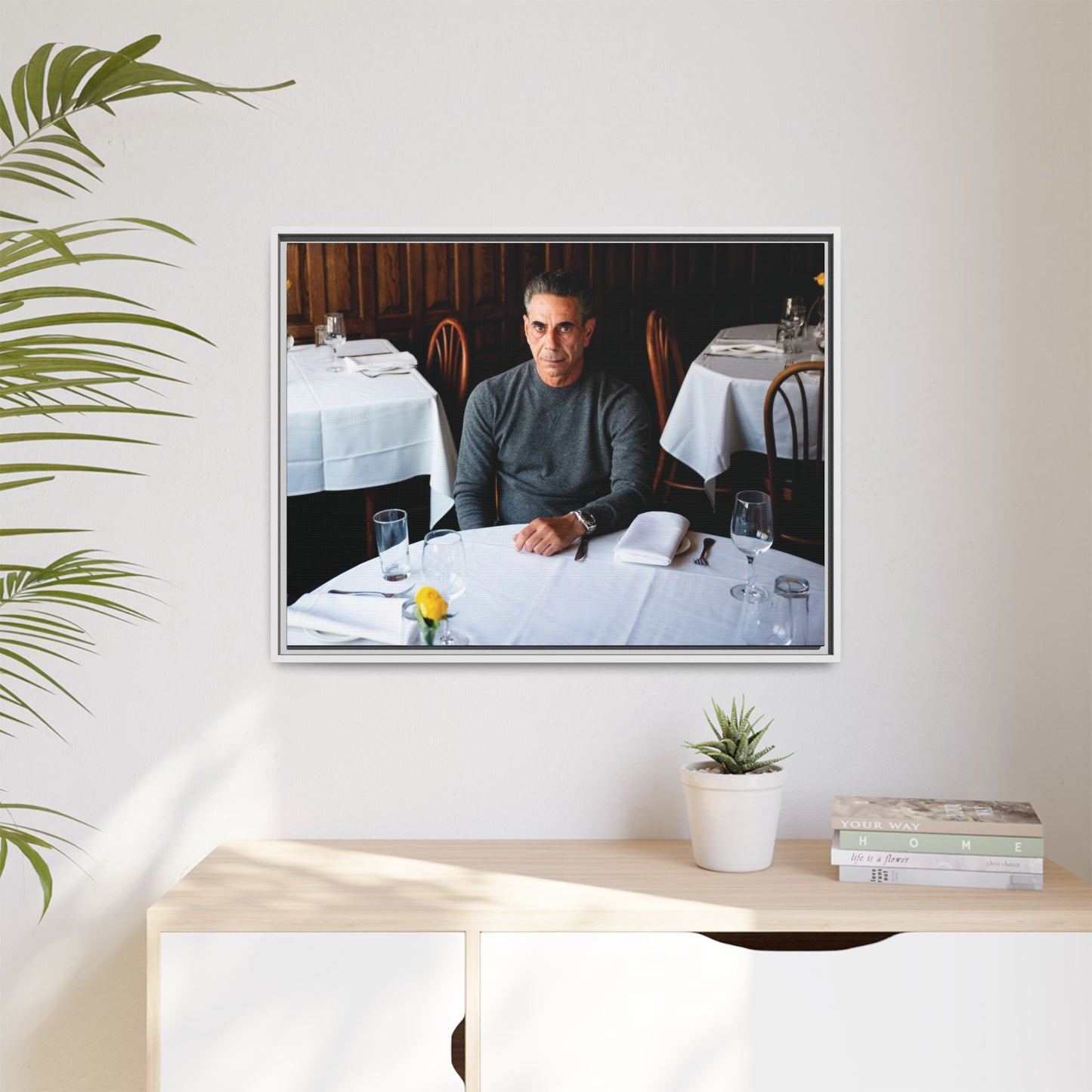 Skinny Joey Merlino Autographed - "We Can Go Anywhere" Matte Canvas, Black Frame