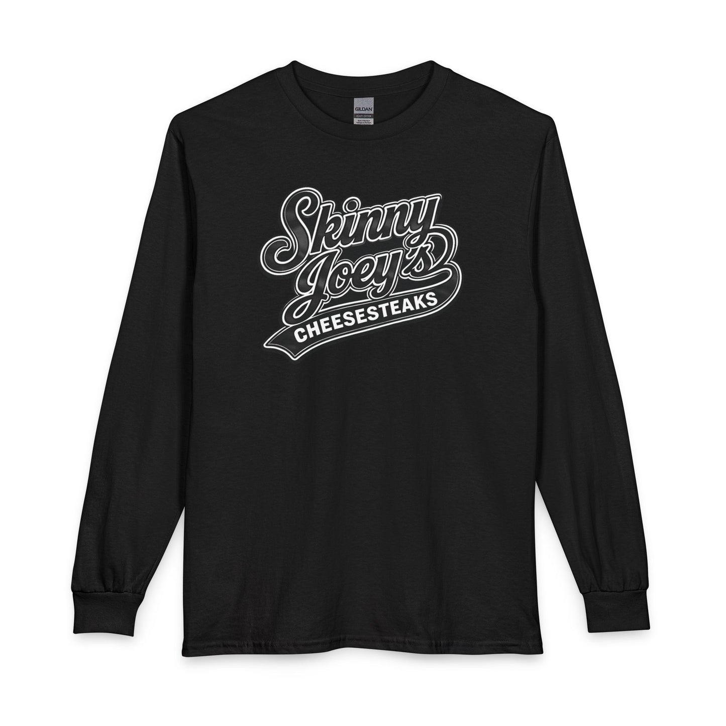 Skinny Joey’s Cheesesteaks Long Sleeve Tee — Retro Diner Logo Shirt