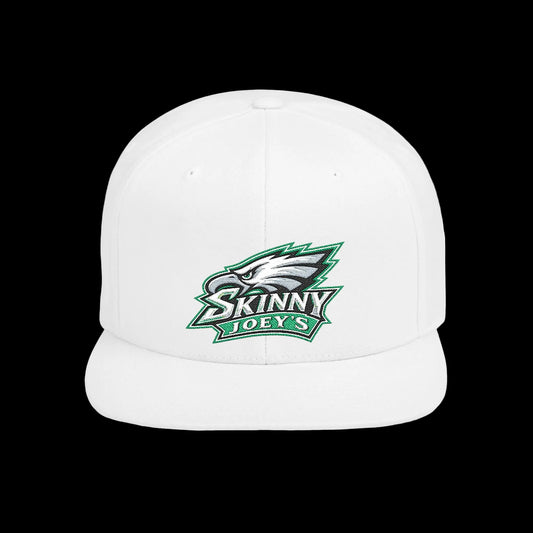 Eagles 2026 flat bill snapback hat in white, The Skinny Podcast with Joey Merlino & Lil Snuff merch
