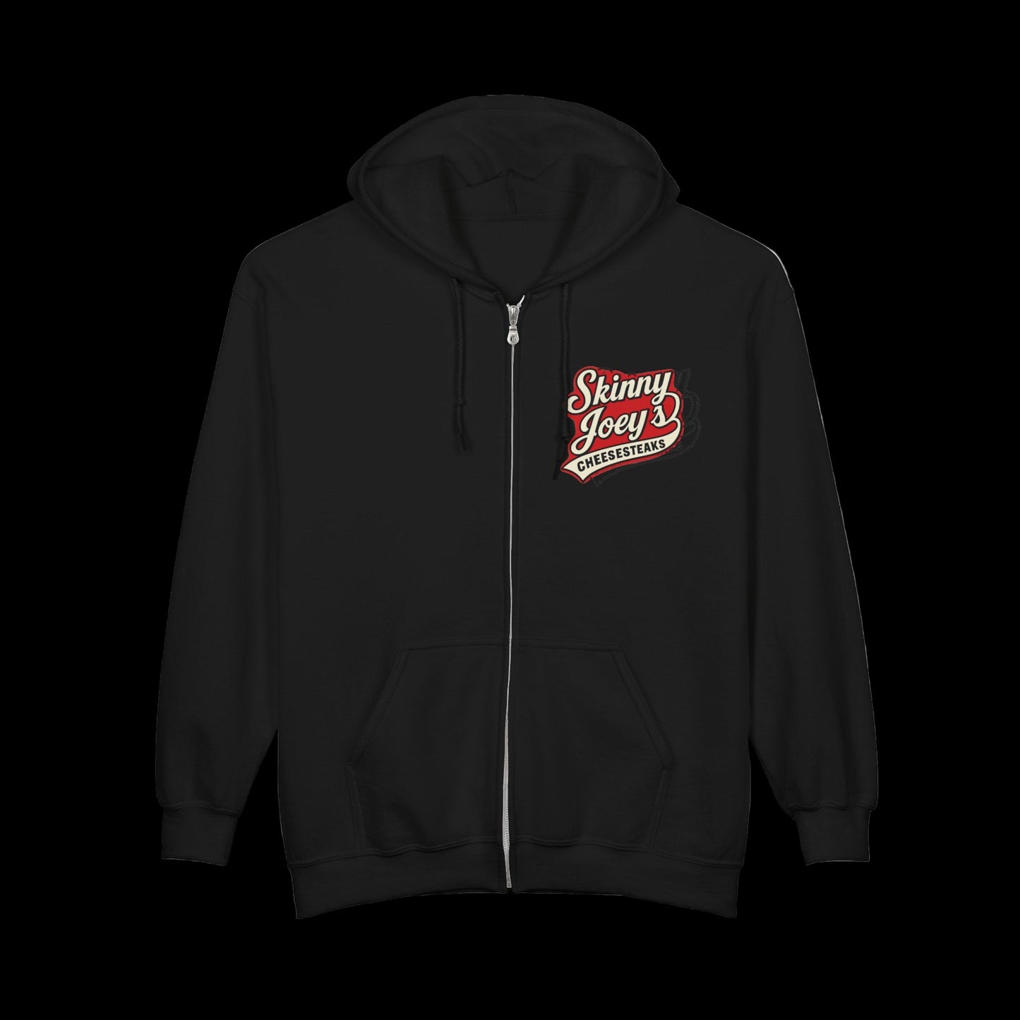 Skinny Joey's Cheesesteaks Zip Hoodie — Philly Sandwich Shop Pullover
