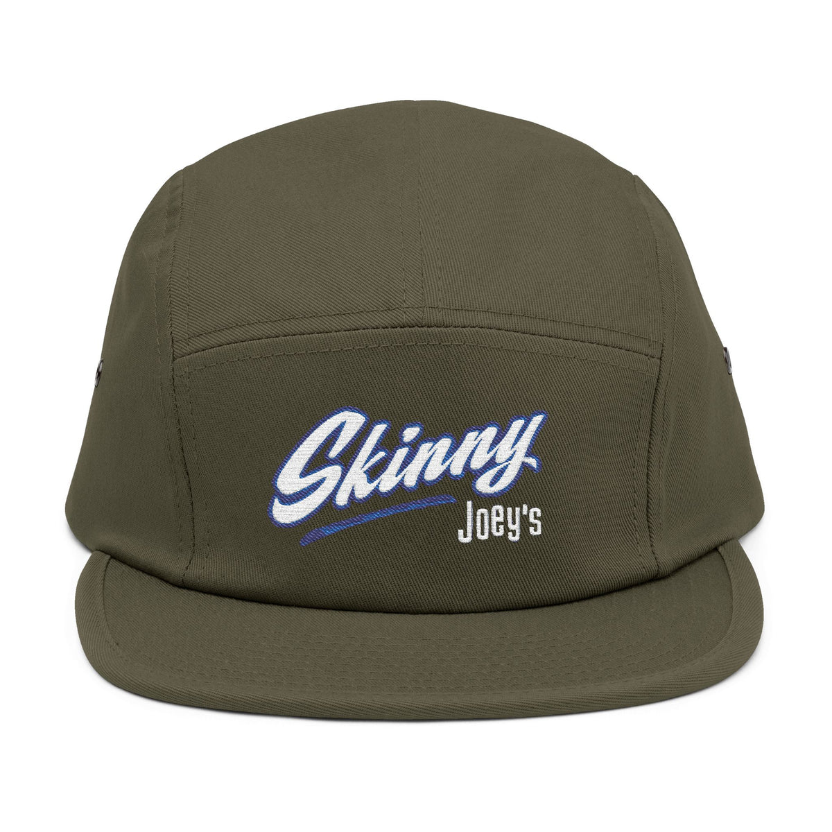 Skinny Joey's embroidered 5-panel cap in olive, Skinny Joey Merlino Philly mob merch