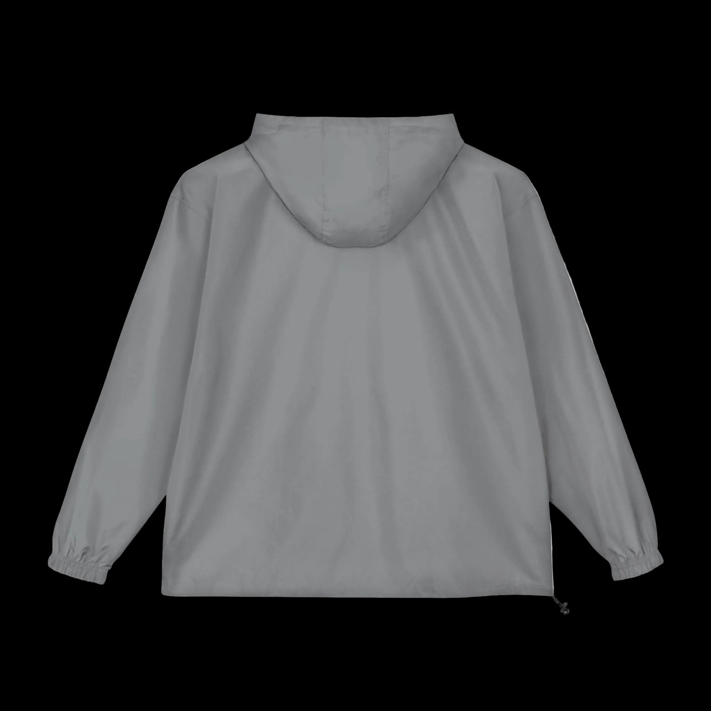 Gray jacket with a hood on a white background