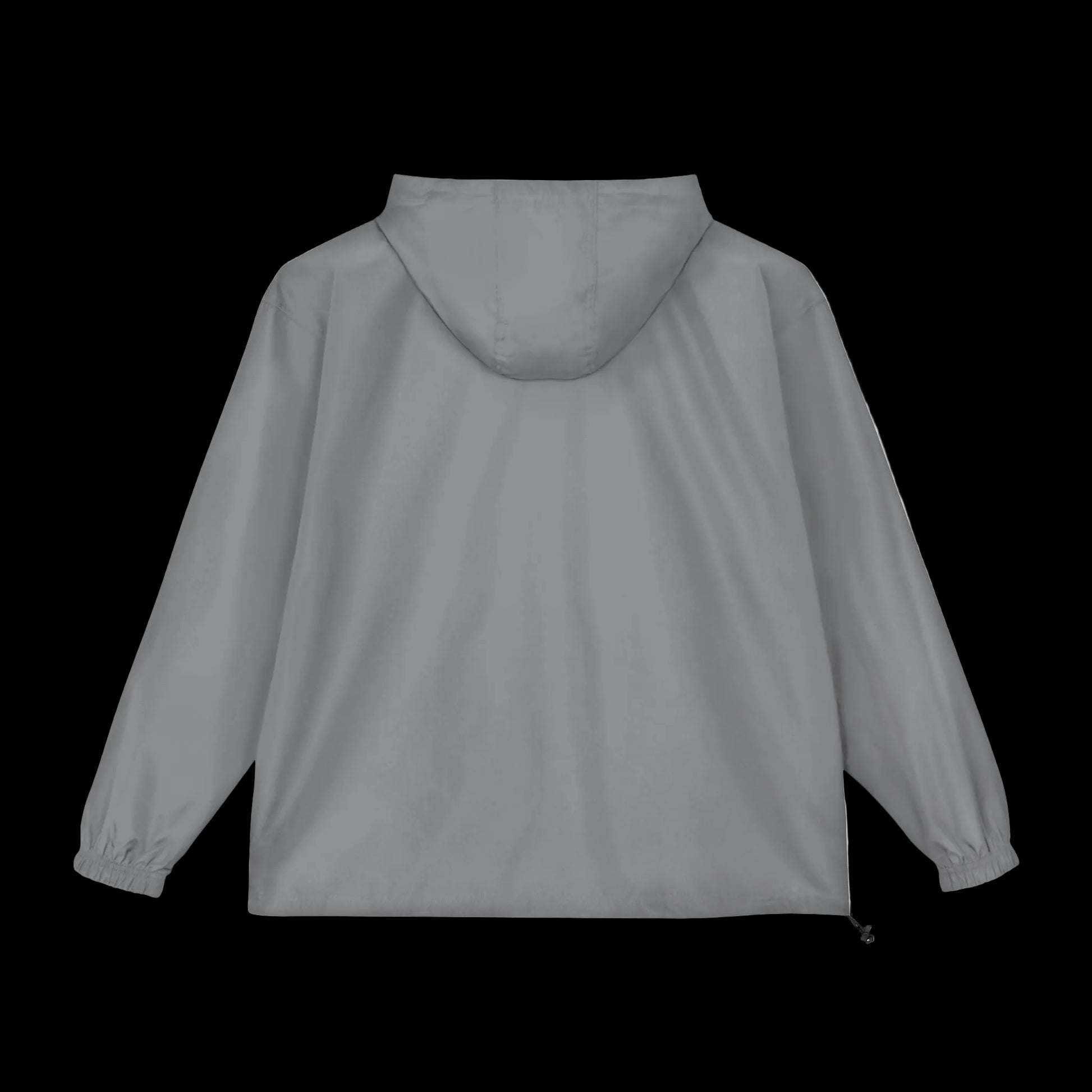 Gray jacket with a hood on a white background