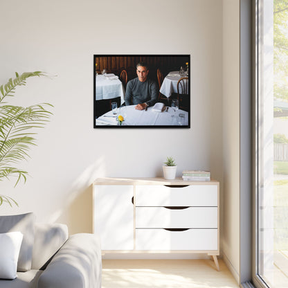 Skinny Joey Merlino Autographed - "We Can Go Anywhere" Matte Canvas, Black Frame