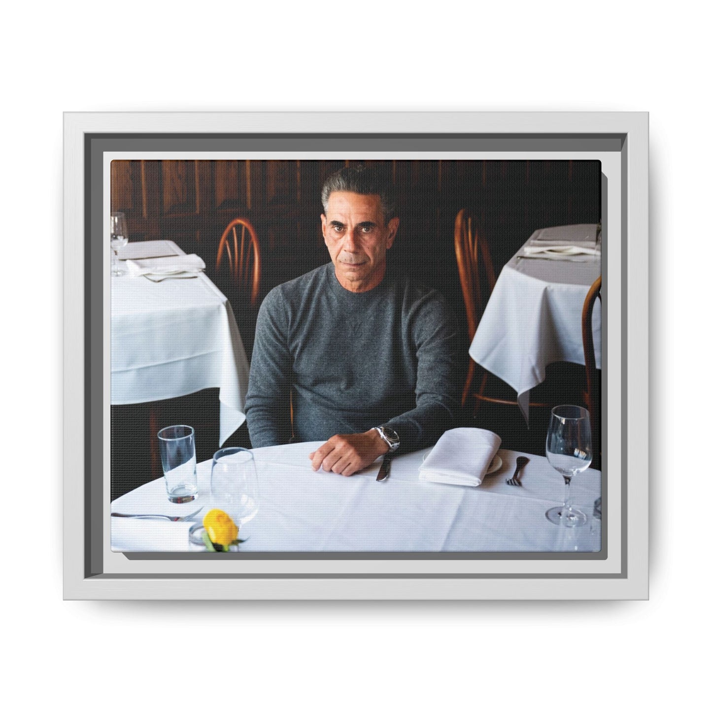 Skinny Joey Merlino Autographed - "We Can Go Anywhere" Matte Canvas, Black Frame
