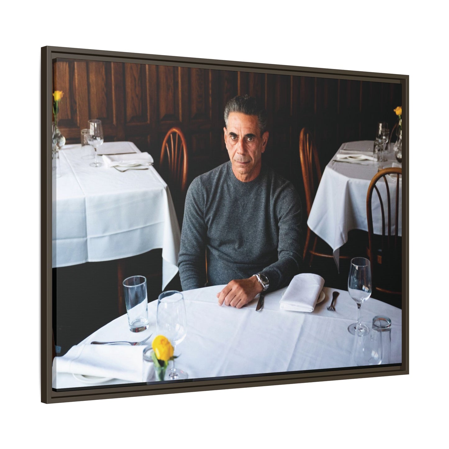 Skinny Joey Merlino Autographed - "We Can Go Anywhere" Matte Canvas, Black Frame