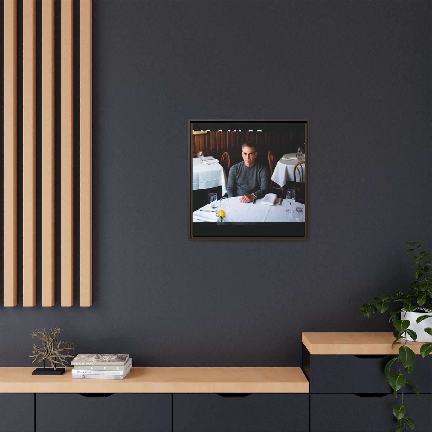 Skinny Joey Merlino Autographed - "We Can Go Anywhere" Matte Canvas, Black Frame