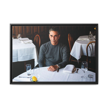 Skinny Joey Merlino Autographed We Can Go Anywhere Canvas - close-up - Skinny Joey's Cheesesteaks