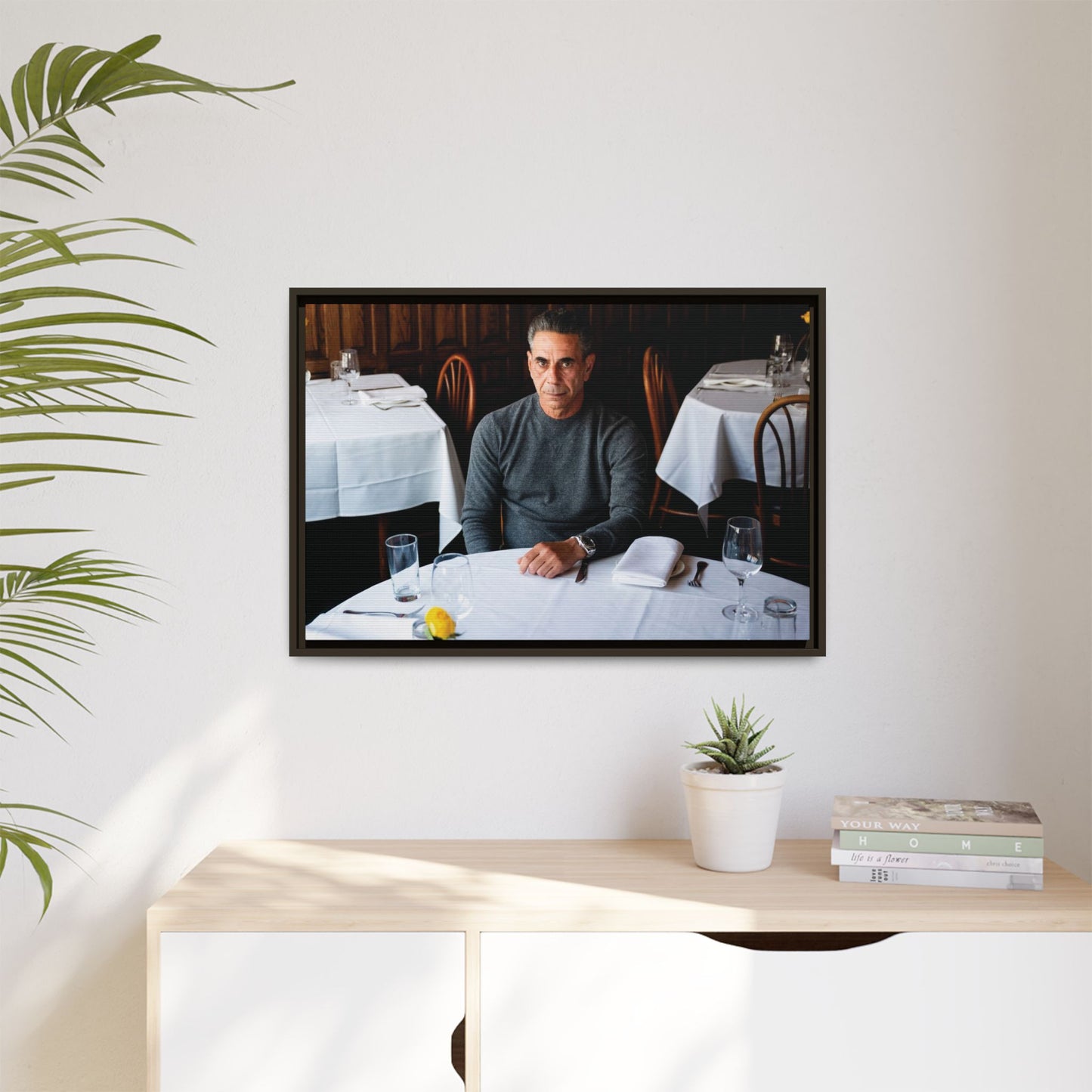 Skinny Joey Merlino Autographed - "We Can Go Anywhere" Matte Canvas, Black Frame