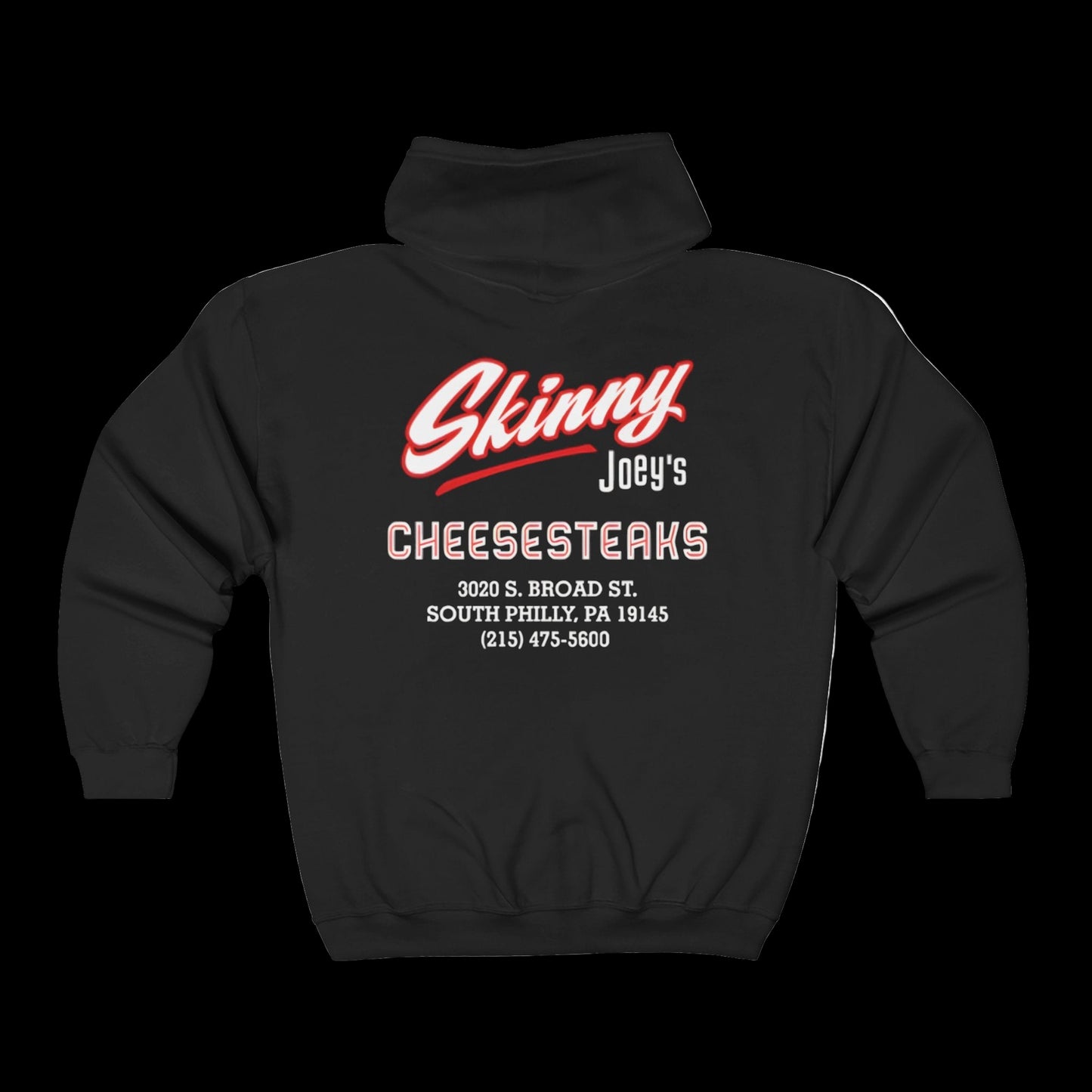 Skinny Joey's Cheesesteaks Zip Hoodie — Philly Sandwich Shop Pullover