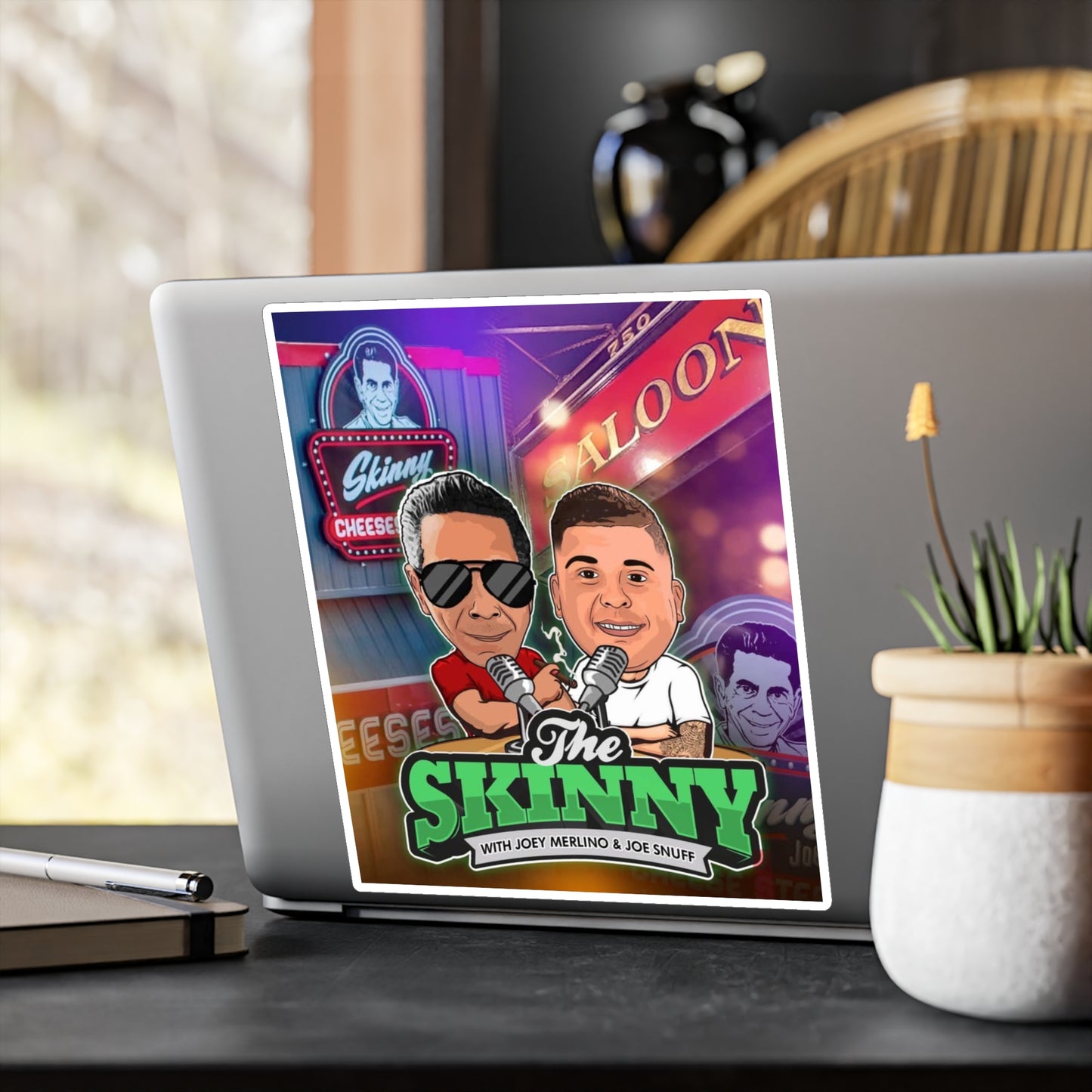 The Skinny Podcast Kiss-Cut Vinyl Decal