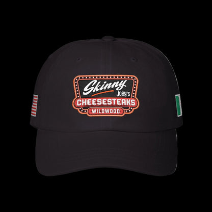 Skinny Joeys Cheesesteaks Wildwood Classic Dad Cap - front view - Skinny Joey's Cheesesteaks