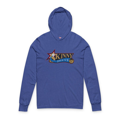 Skinny Joey's Cheesesteaks Hooded Long Sleeve Tee — Retro Diner Logo Shirt
