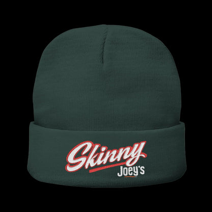 Embroidered 'Skinny' Knit Beanie Winter