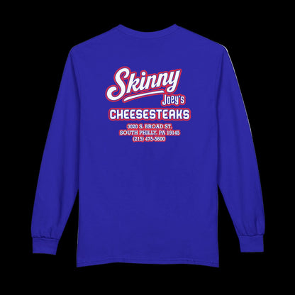 Skinny Joey’s Cheesesteaks Long Sleeve Tee — Retro Diner Logo Shirt
