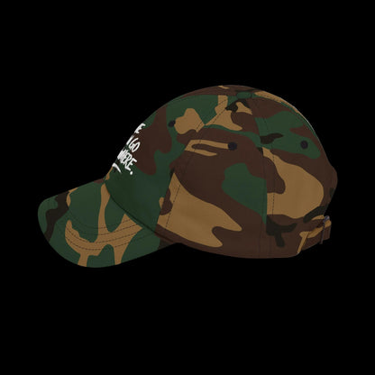 Camo Dad Cap — "We Can Go Anywhere" Embroidered Baseball Hat