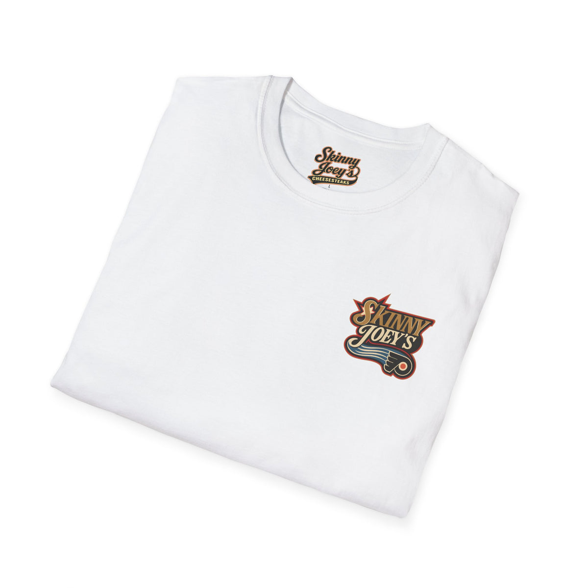 Skinny Joeys NHL Playoffs We Can Go Anywhere T-Shirt - close-up - Skinny Joey's Cheesesteaks