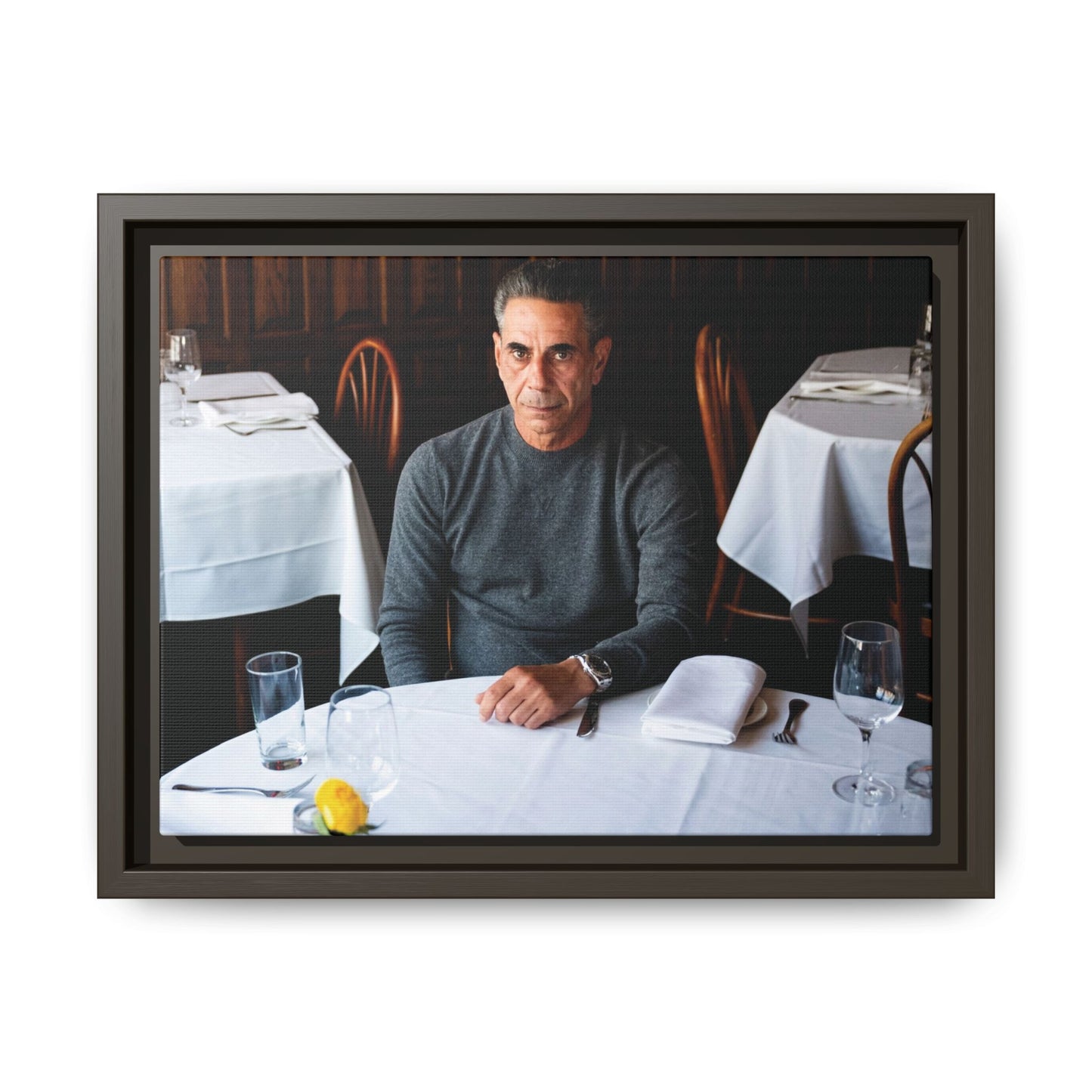 Skinny Joey Merlino Autographed - "We Can Go Anywhere" Matte Canvas, Black Frame