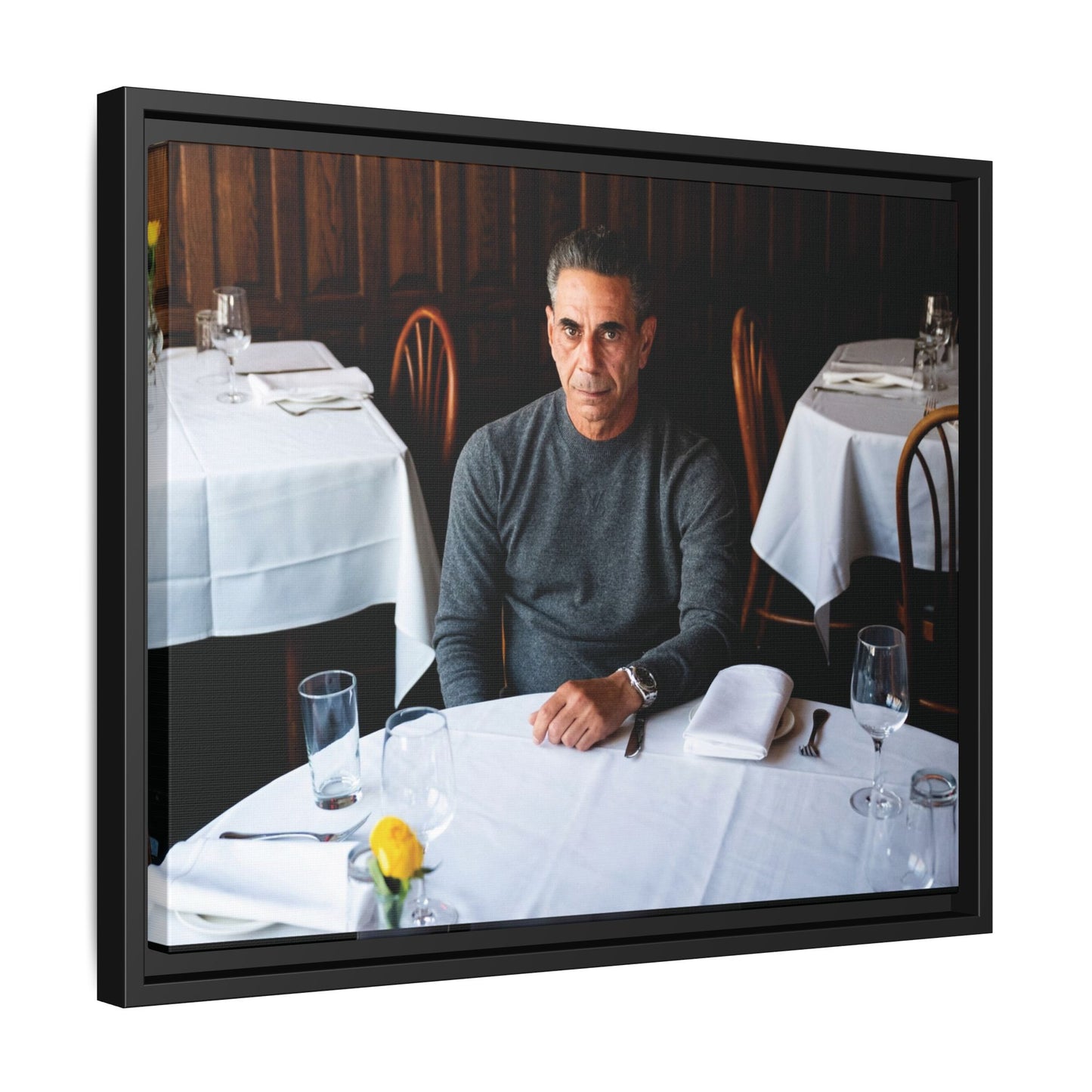 Skinny Joey Merlino Autographed - "We Can Go Anywhere" Matte Canvas, Black Frame