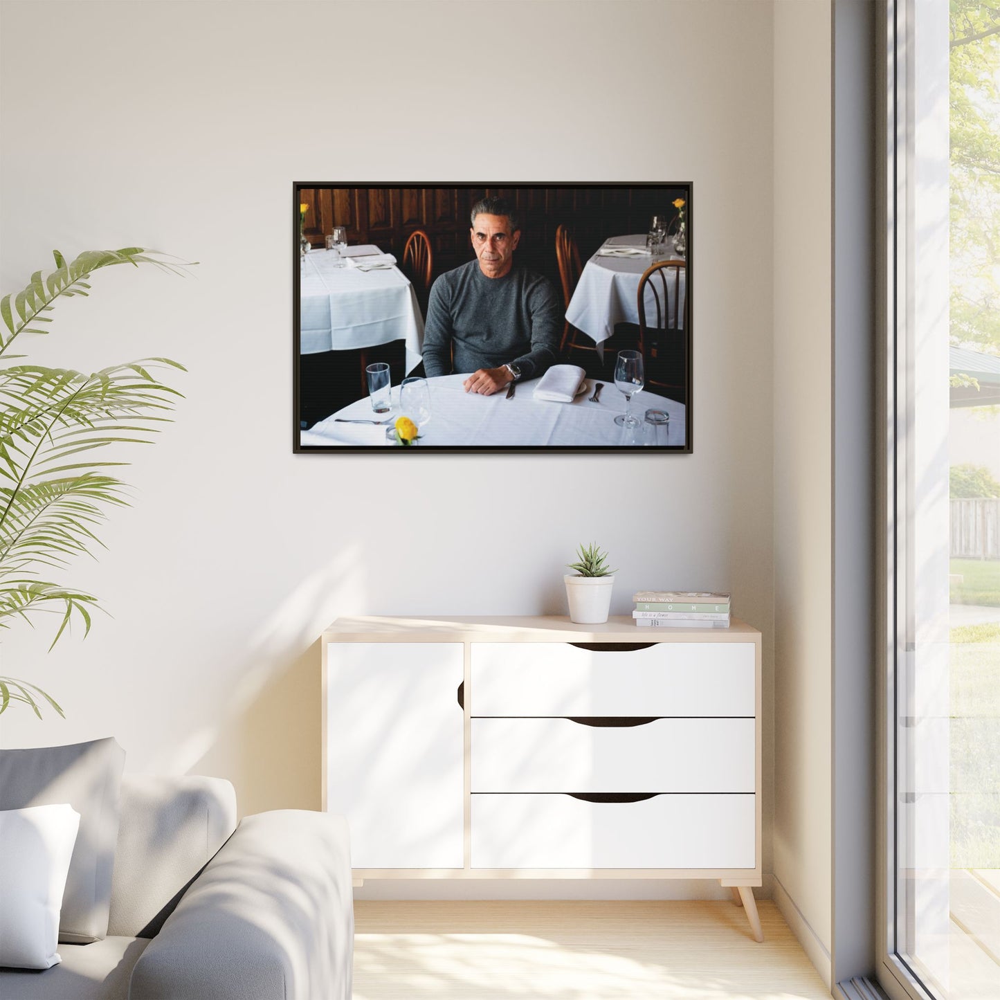 Skinny Joey Merlino Autographed - "We Can Go Anywhere" Matte Canvas, Black Frame