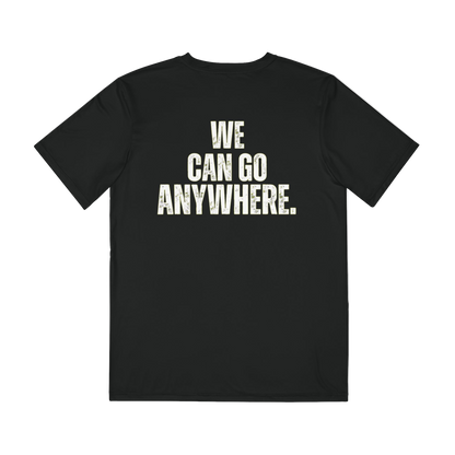 We Can Go Anywhere -  Statement Men's Black Polyester Shirt