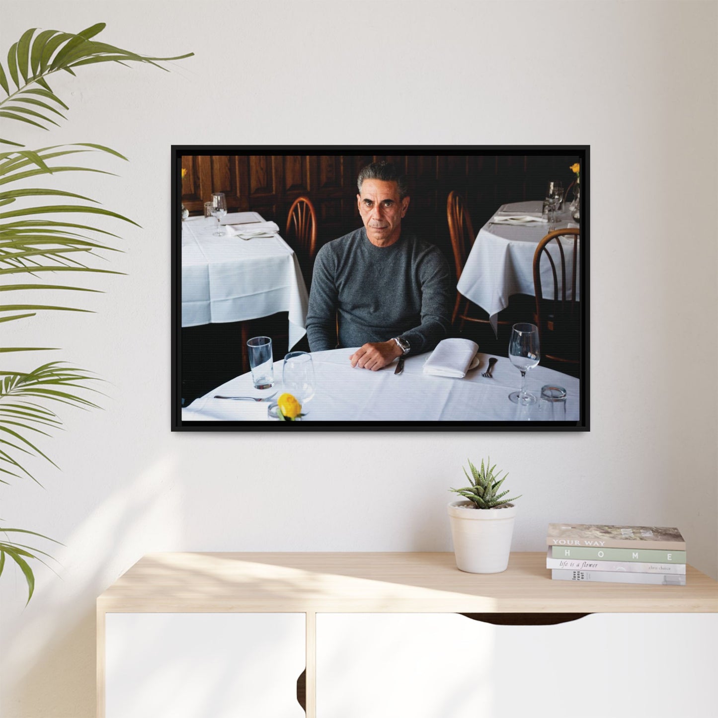 Skinny Joey Merlino Autographed - "We Can Go Anywhere" Matte Canvas, Black Frame