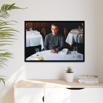 Skinny Joey Merlino Autographed - "We Can Go Anywhere" Matte Canvas, Black Frame