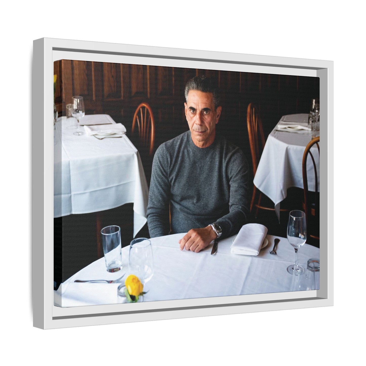 Skinny Joey Merlino Autographed - "We Can Go Anywhere" Matte Canvas, Black Frame