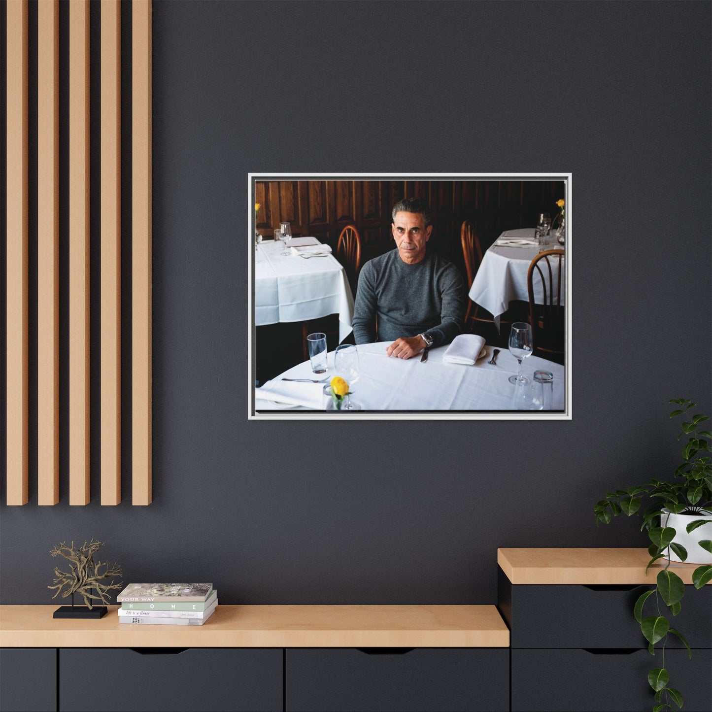 Skinny Joey Merlino Autographed - "We Can Go Anywhere" Matte Canvas, Black Frame