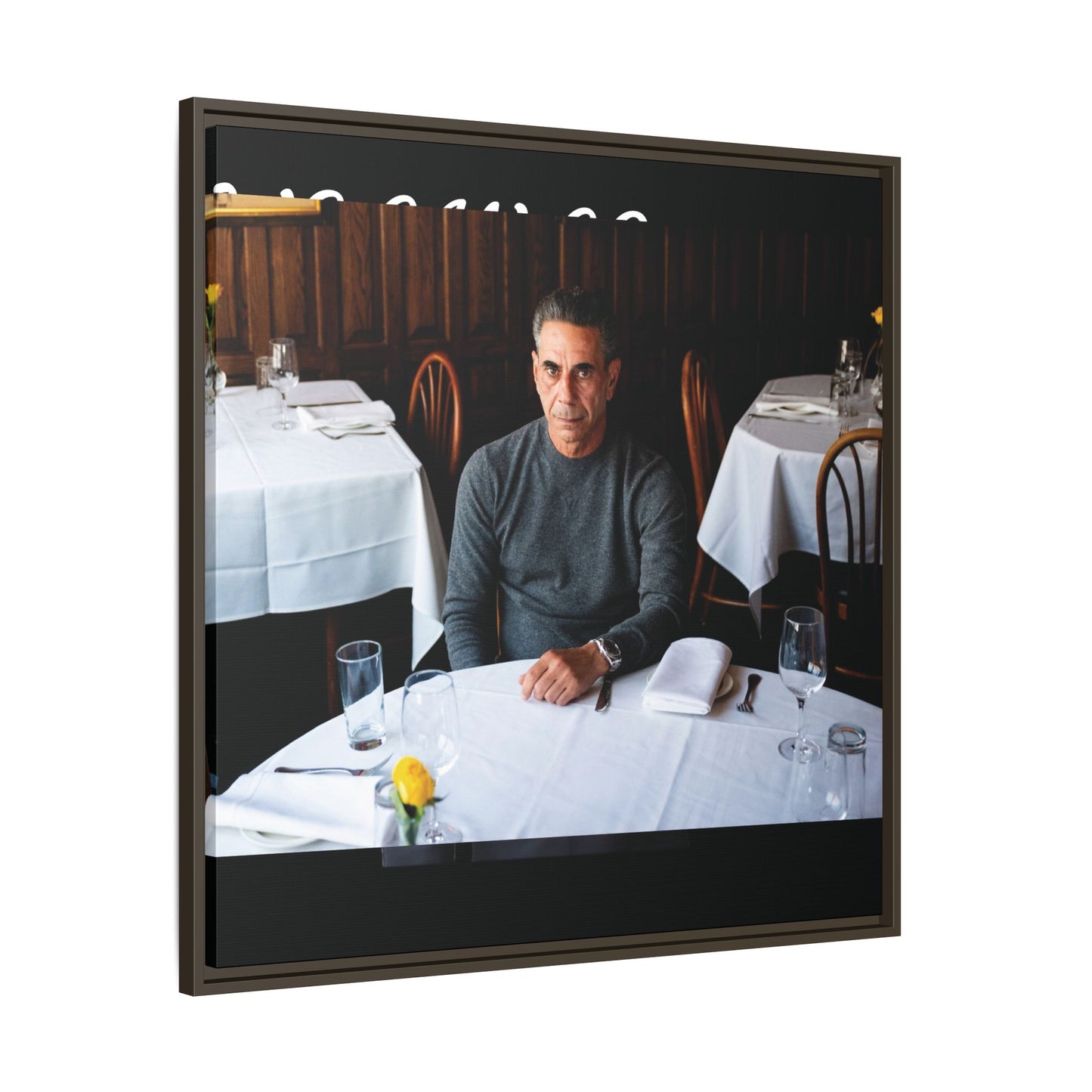 Skinny Joey Merlino Autographed - "We Can Go Anywhere" Matte Canvas, Black Frame