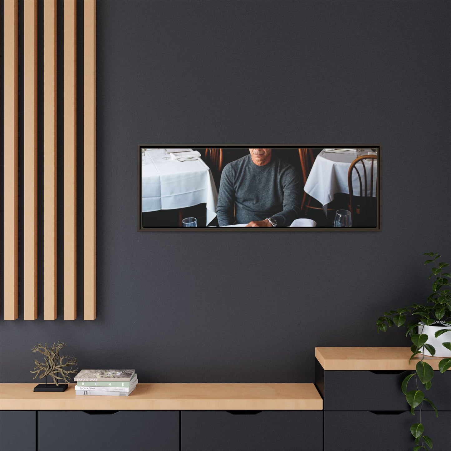 Skinny Joey Merlino Autographed - "We Can Go Anywhere" Matte Canvas, Black Frame