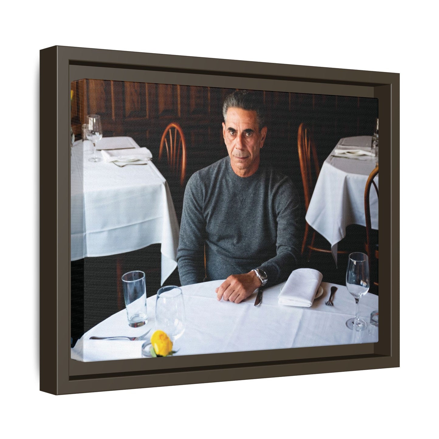 Skinny Joey Merlino Autographed - "We Can Go Anywhere" Matte Canvas, Black Frame
