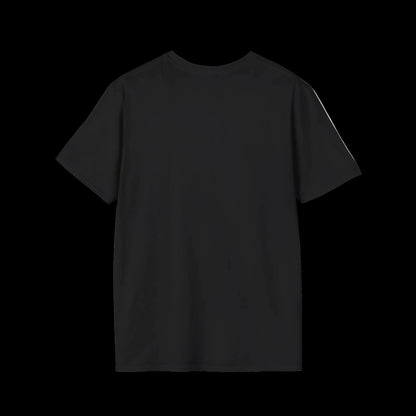 Black t-shirt on a white background