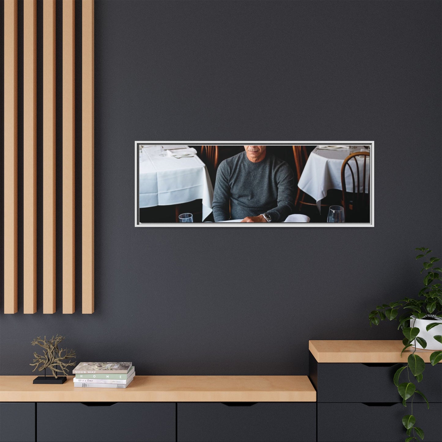 Skinny Joey Merlino Autographed - "We Can Go Anywhere" Matte Canvas, Black Frame