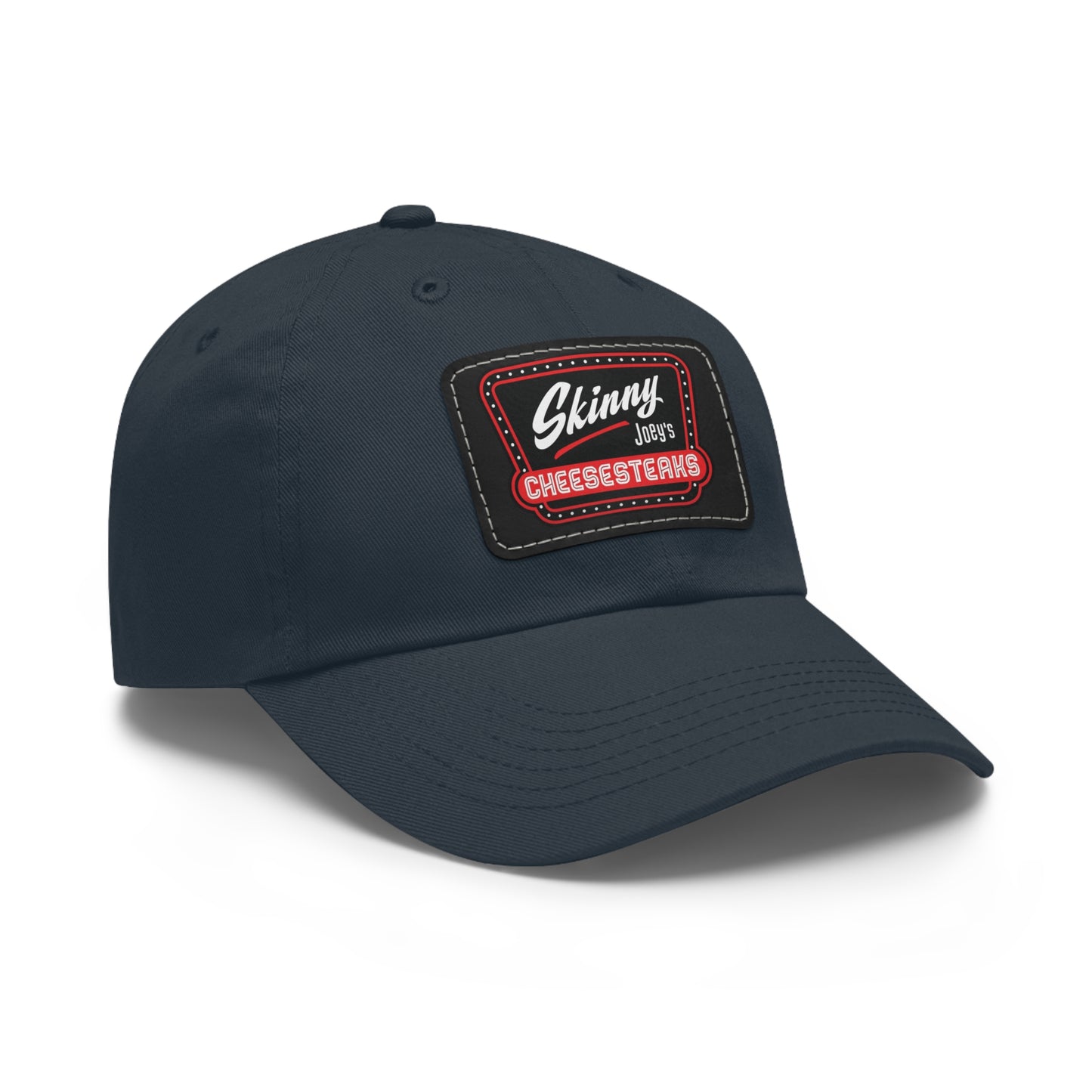 Skinny Joey Leather Patch Dad Hat