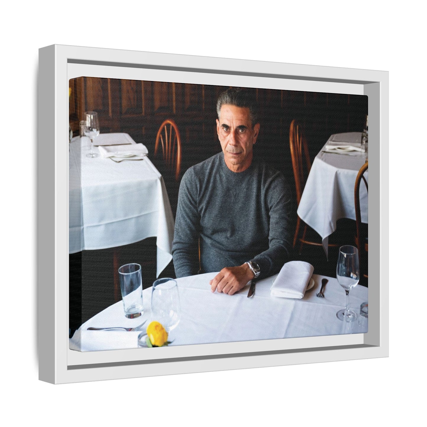 Skinny Joey Merlino Autographed - "We Can Go Anywhere" Matte Canvas, Black Frame