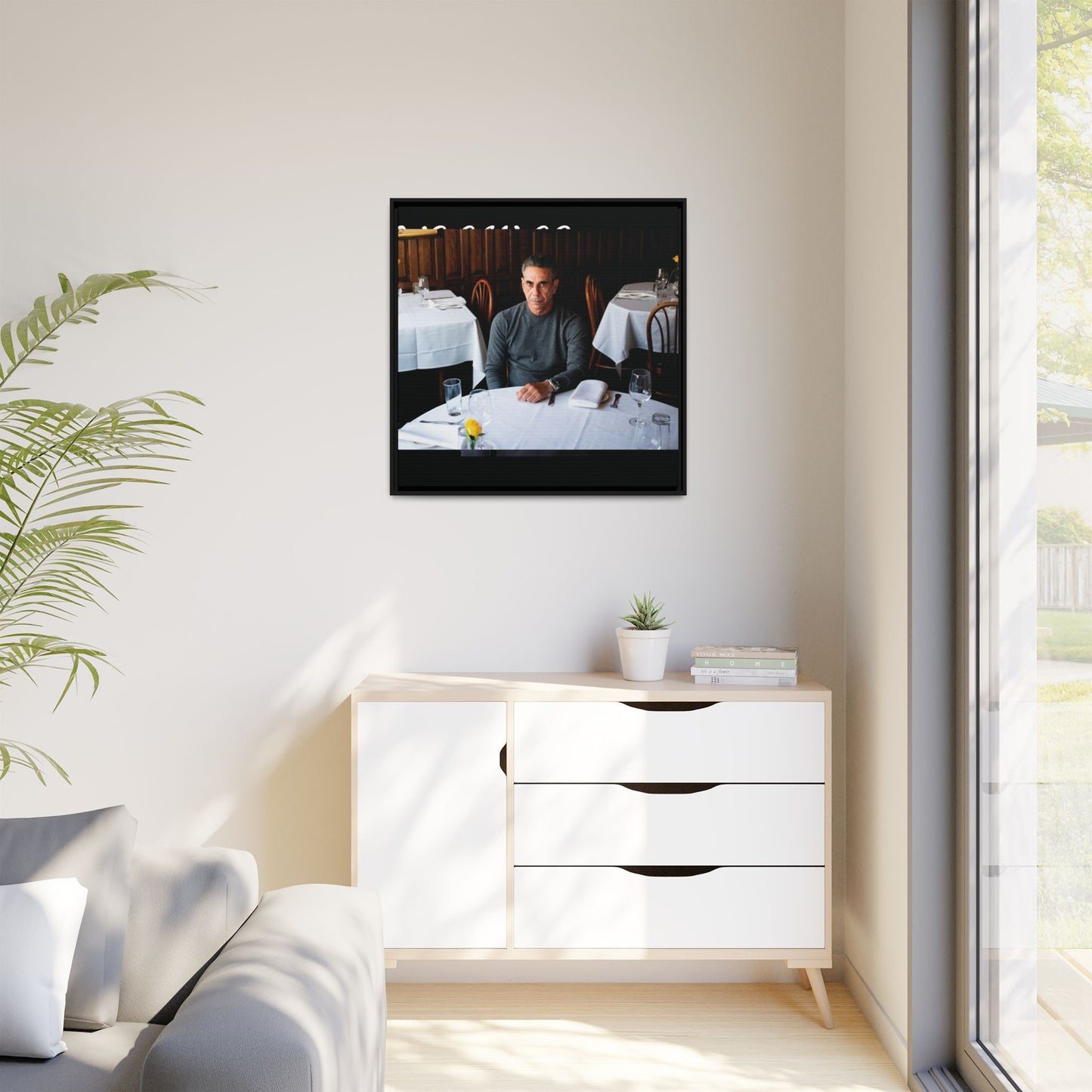 Skinny Joey Merlino Autographed - "We Can Go Anywhere" Matte Canvas, Black Frame