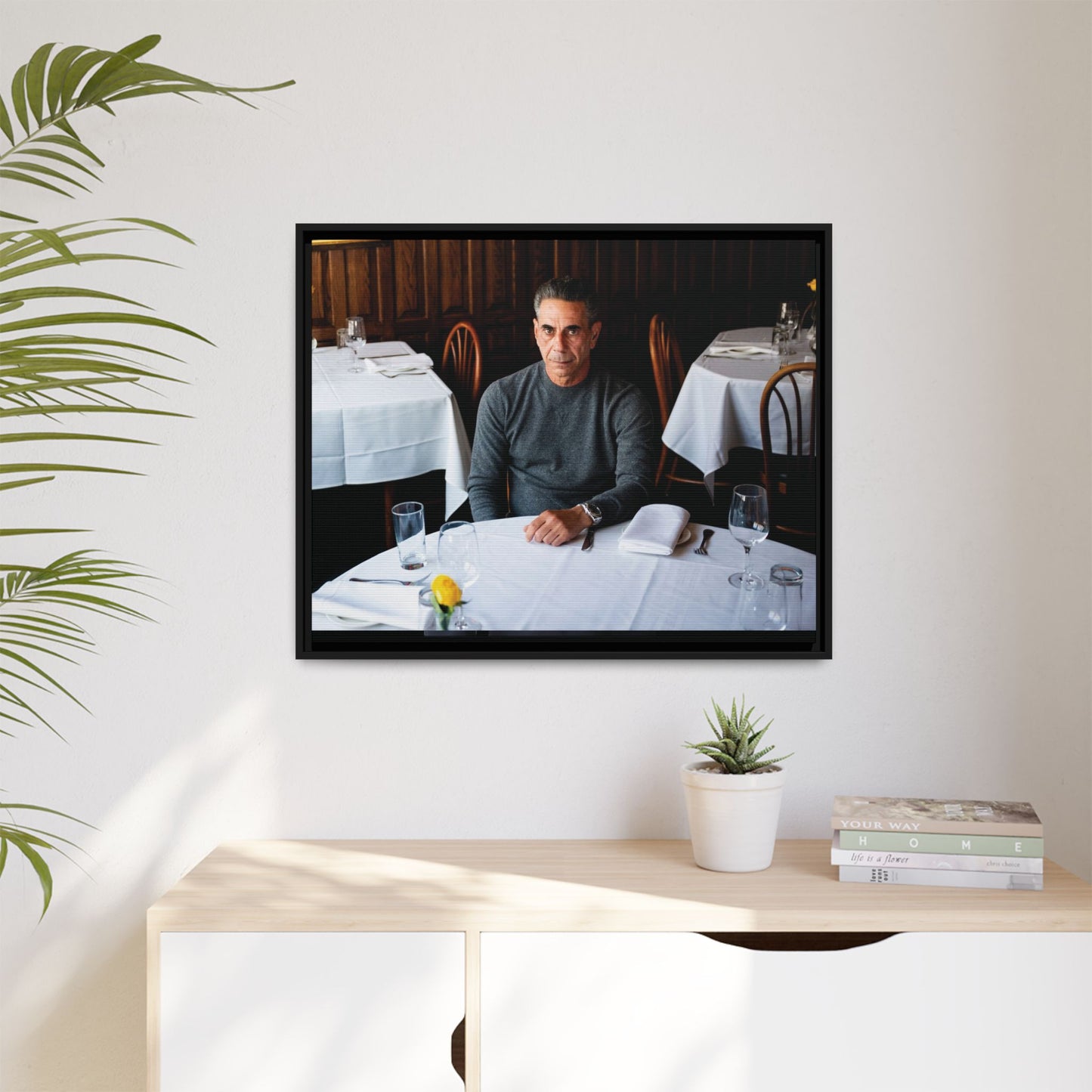 Skinny Joey Merlino Autographed - "We Can Go Anywhere" Matte Canvas, Black Frame