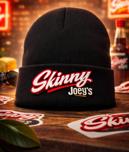 Embroidered 'Skinny' Knit Beanie Winter