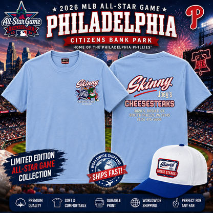 2026 MLB All Star Edition Philly x Skinny Joey’s  T-Shirt | Worldwide Delivery